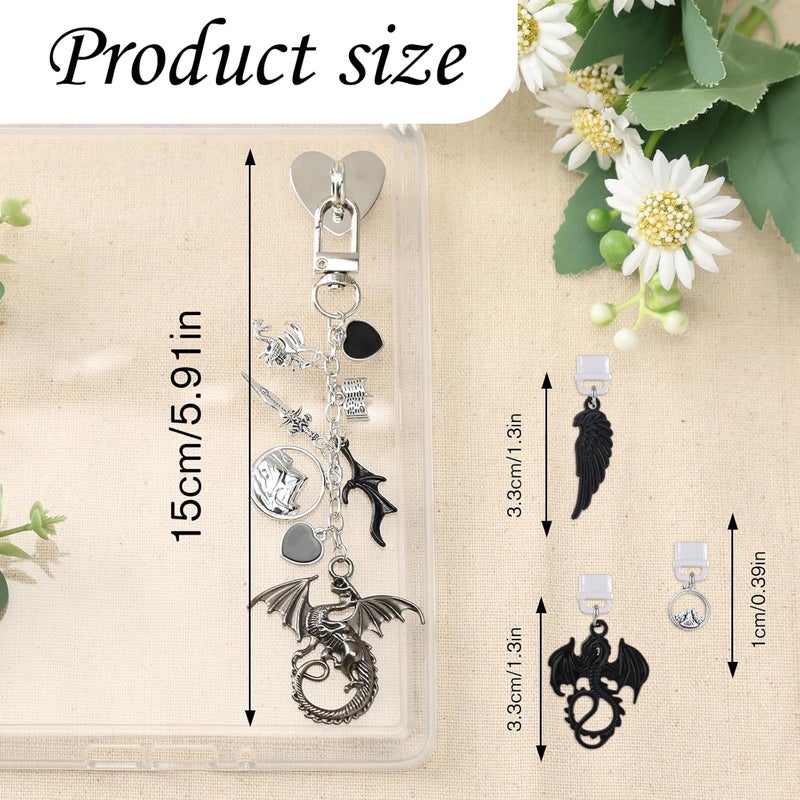 TAKEALOOKO Store Dust Plug Chain for Kindle - 4Pcs E-Reader Phone Charms Type C Dustplug & Bracelet Strap Decorating Accessories - Image 4